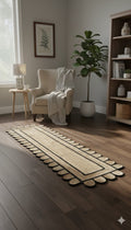 Midnight PetalEdge Jute Runner