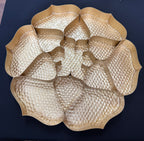 Hammered Pattern Flower Platter