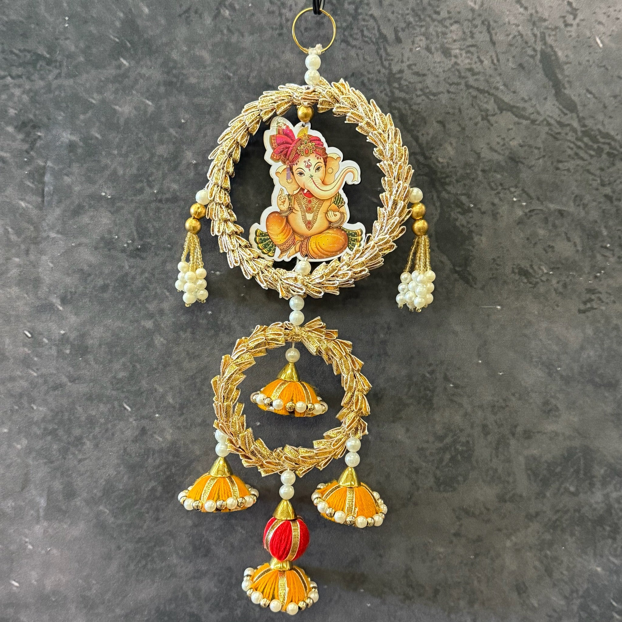 Double Ring Ganesh And Jhumki Hanging