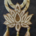 Ring and Lotus with Frill Tassel Hanging (Pair of 2)