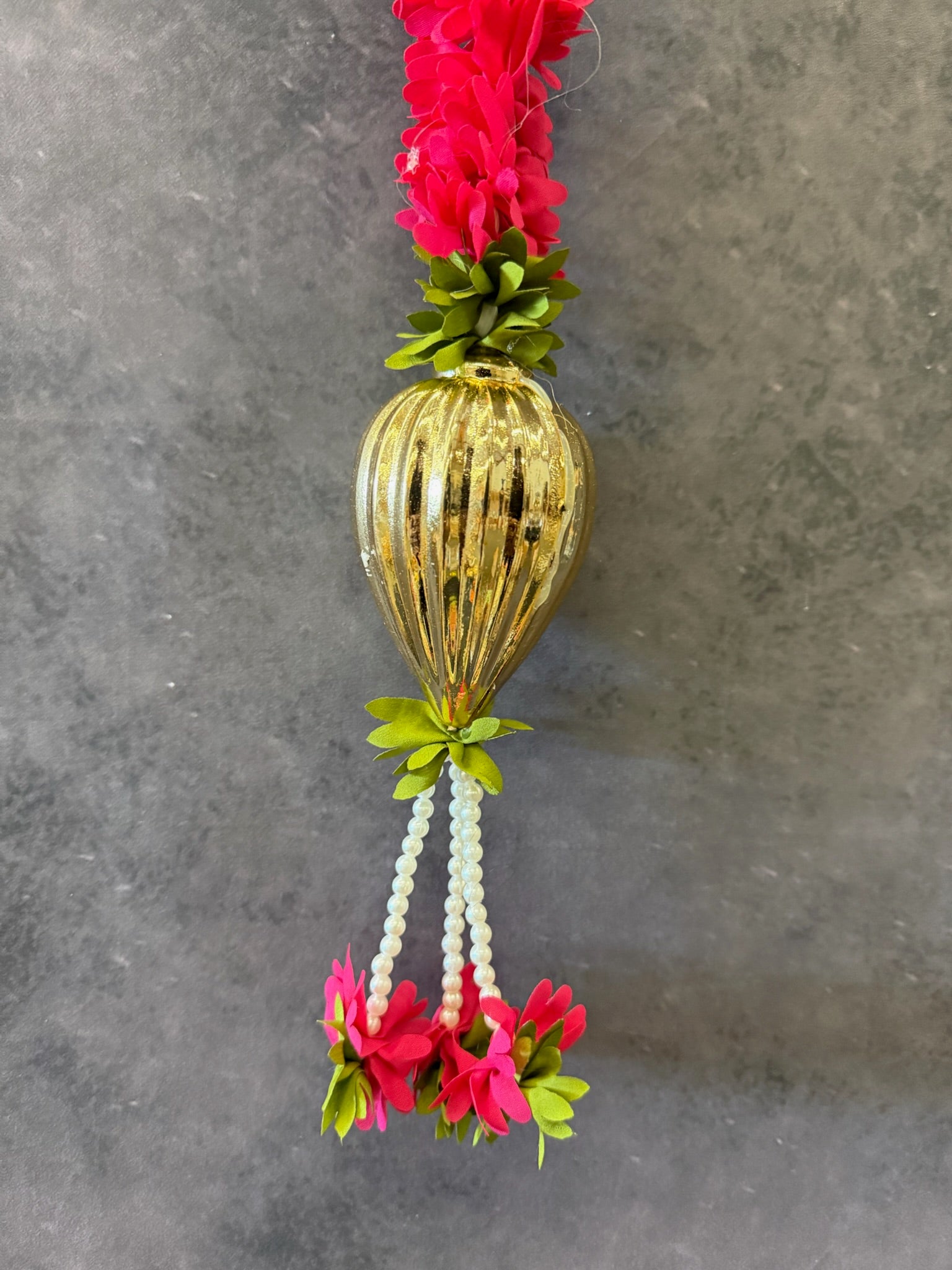 Chameli and Large Golden Drop with Tassel