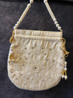 Semi-Circular Potli / Pouch with Beads Design