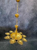 Hanging Diya Urli with contemporary Diya
