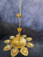 Hanging Diya Urli with contemporary Diya