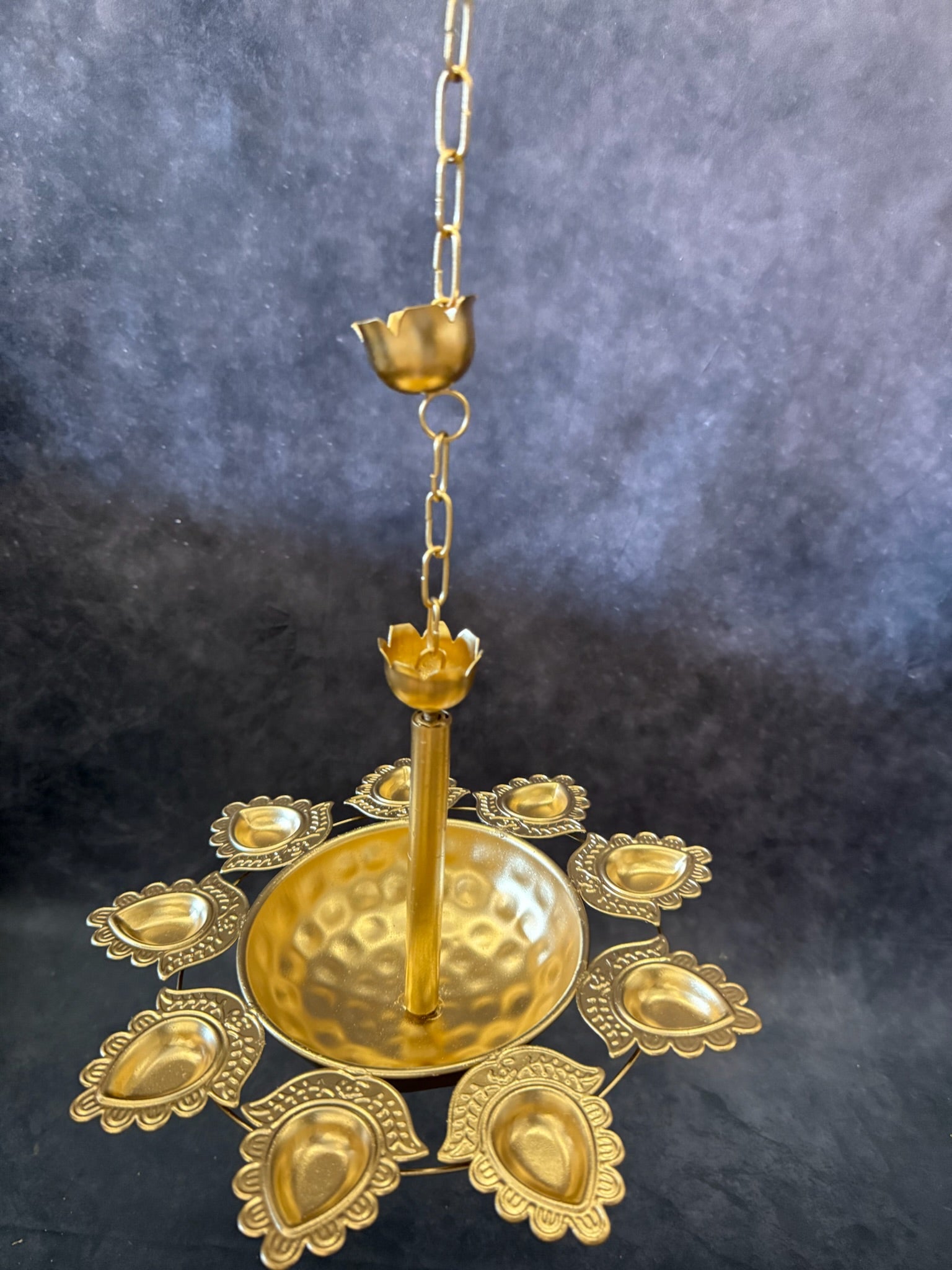 Hanging Diya Urli with contemporary Diya