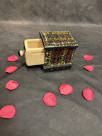 Handcrafted Wooden Trinket Box with 1 Ceramic Drawers