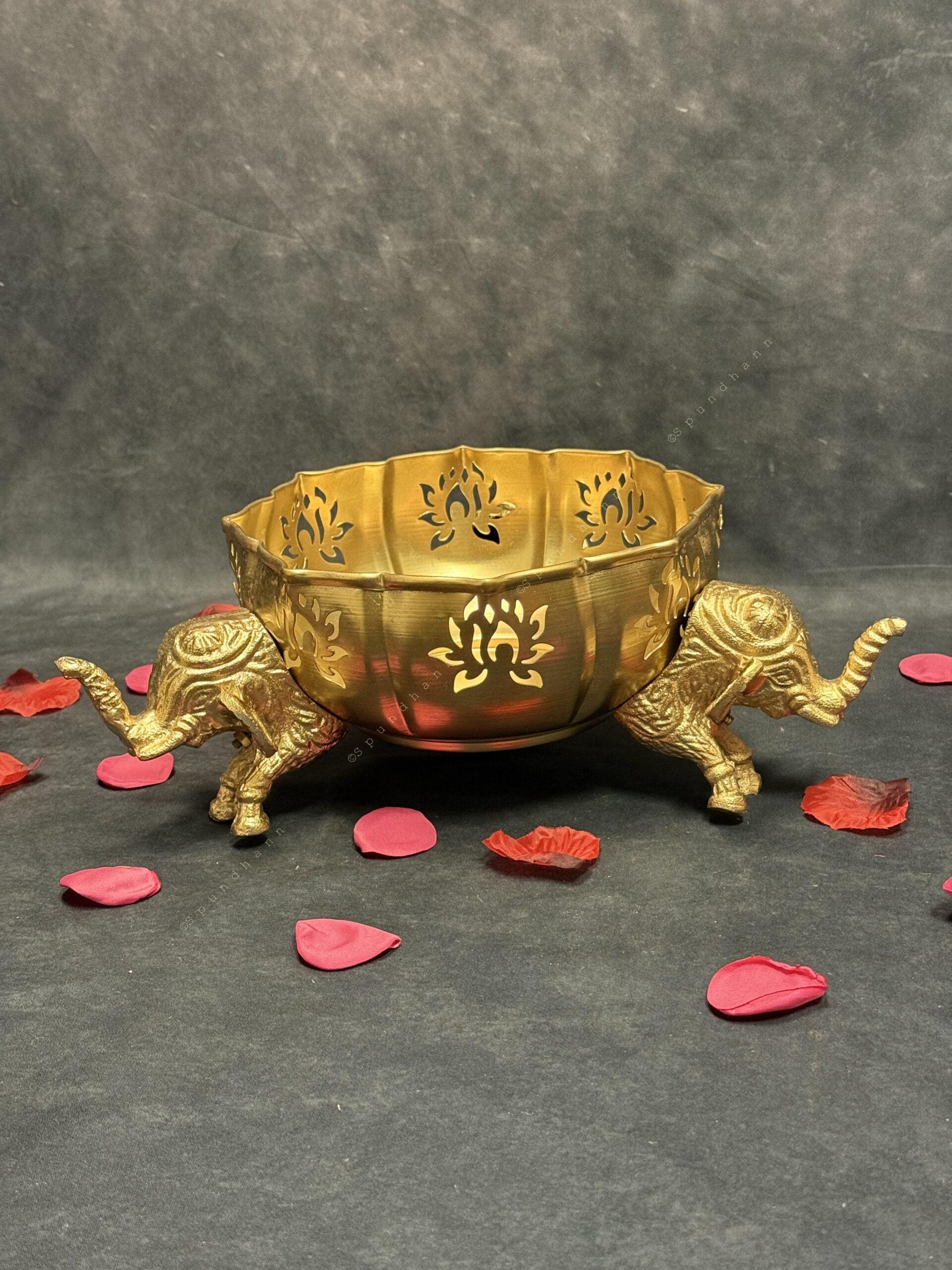Cutwork Elephant Urli Small