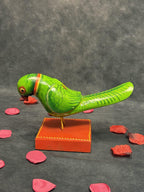 Handcrafted Wooden Parrot Figurine