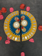 Split Circle Rangoli Tealight Holder Set of 2