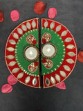 Split Circle Rangoli Tealight Holder Set of 2