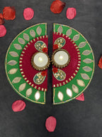 Split Circle Rangoli Tealight Holder Set of 2