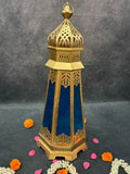 Golden Glass Decorative Lantern Small & Big (Blue, Red, Yellow)