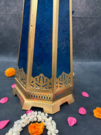 Golden Glass Decorative Lantern Small & Big (Blue, Red, Yellow)