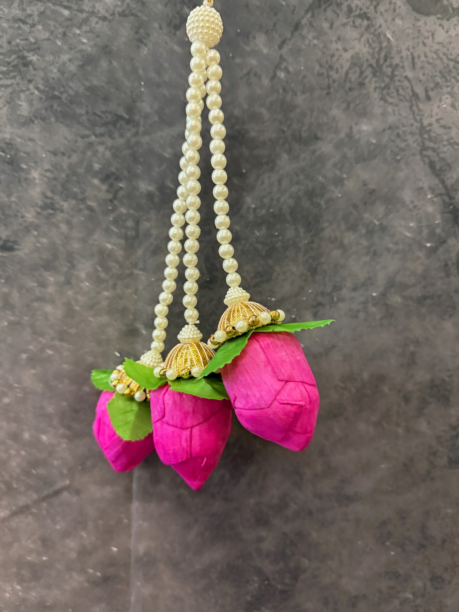 Lotus Bud with Pearl Dangler