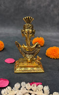 Handcrafted Antique Ganpati Idol with Moshak