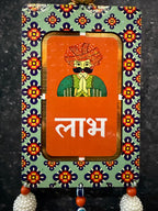 Shubh Labh Folk Art Hanging Pair with Tassels