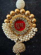 Shubh Labh Pearl & Shell Hanging Pair