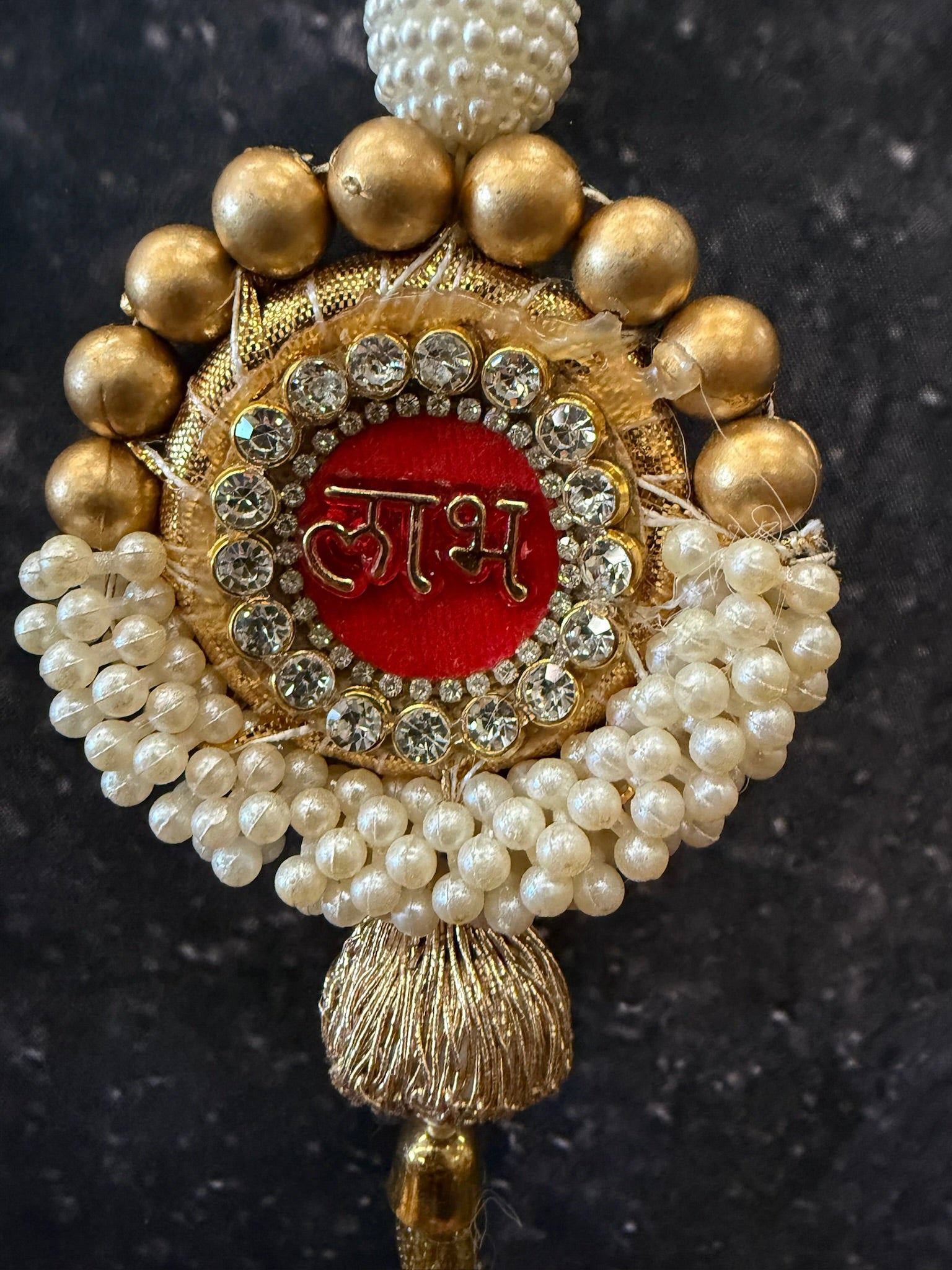 Shubh Labh Pearl & Shell Hanging Pair