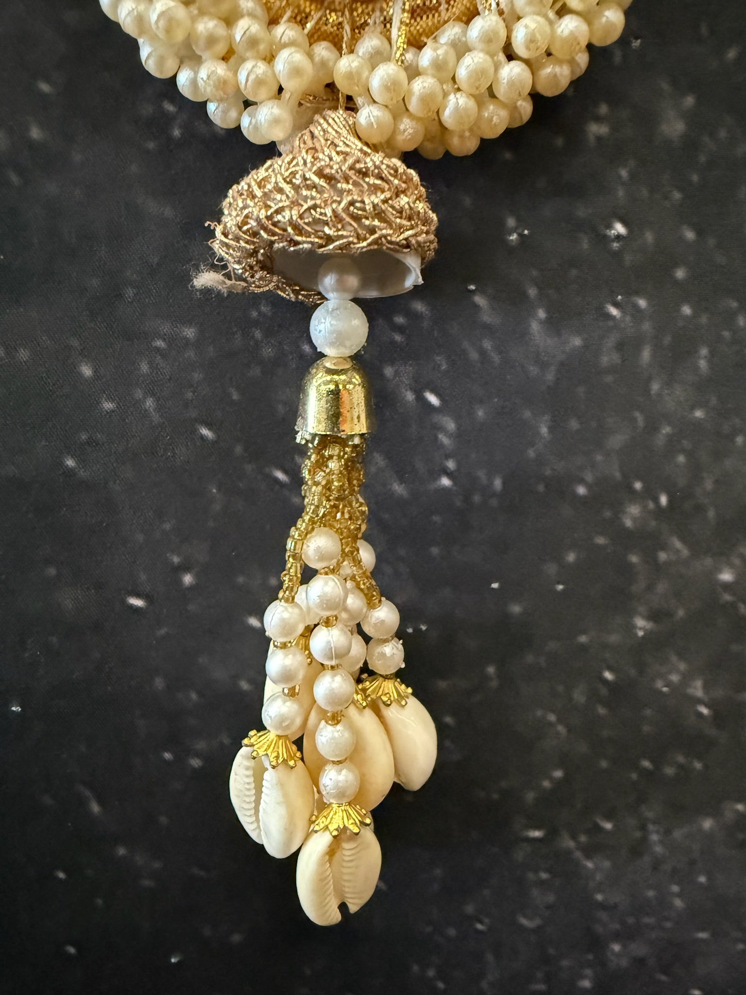 Shubh Labh Pearl & Shell Hanging Pair