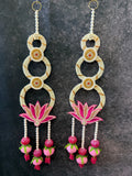 Lotus Pearl Ring Hanging Pair