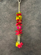 Vibrant Pearl & Flower Gota String (Single String)