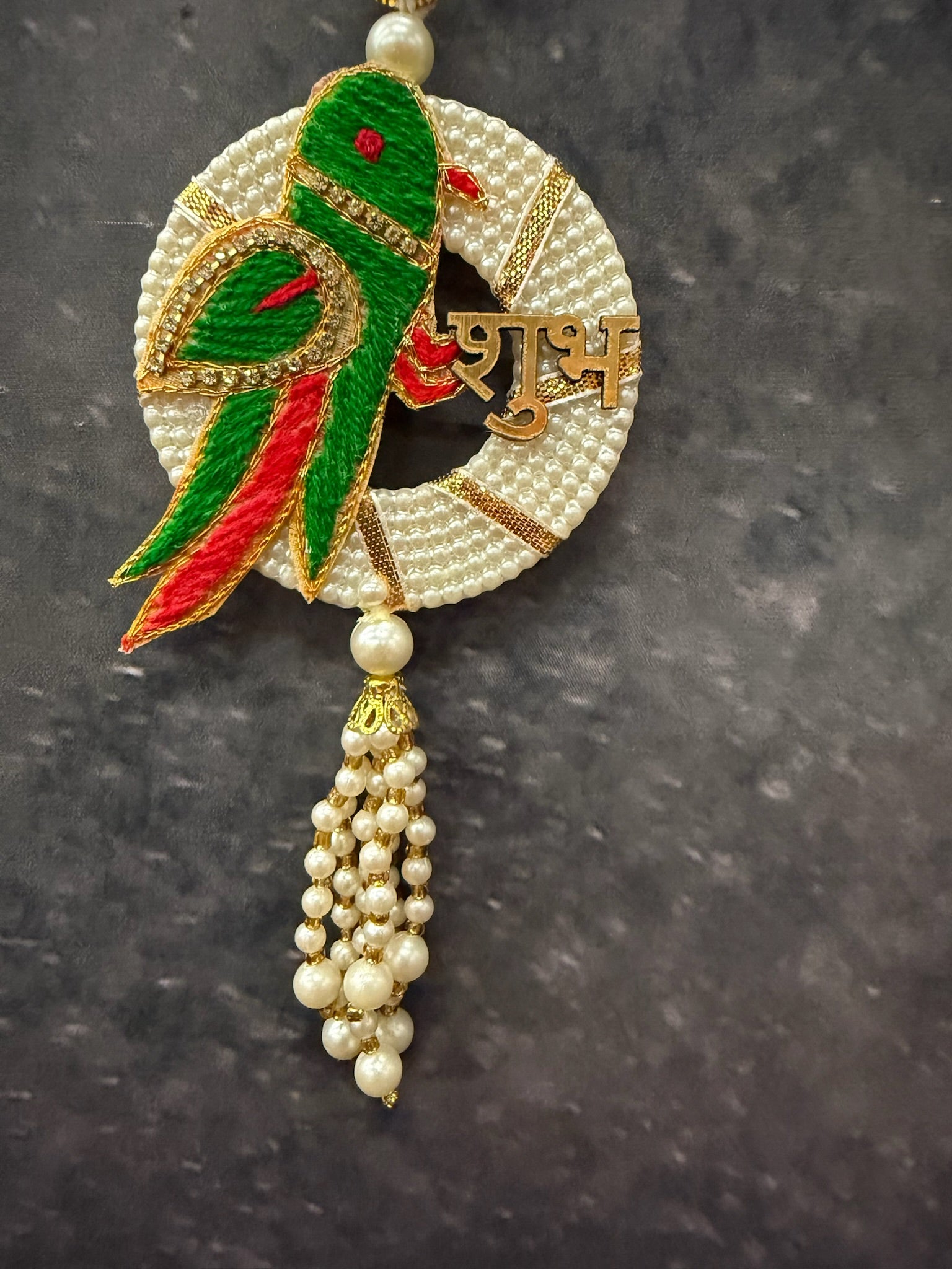 Shubh Labh Parrot Hanging Pair