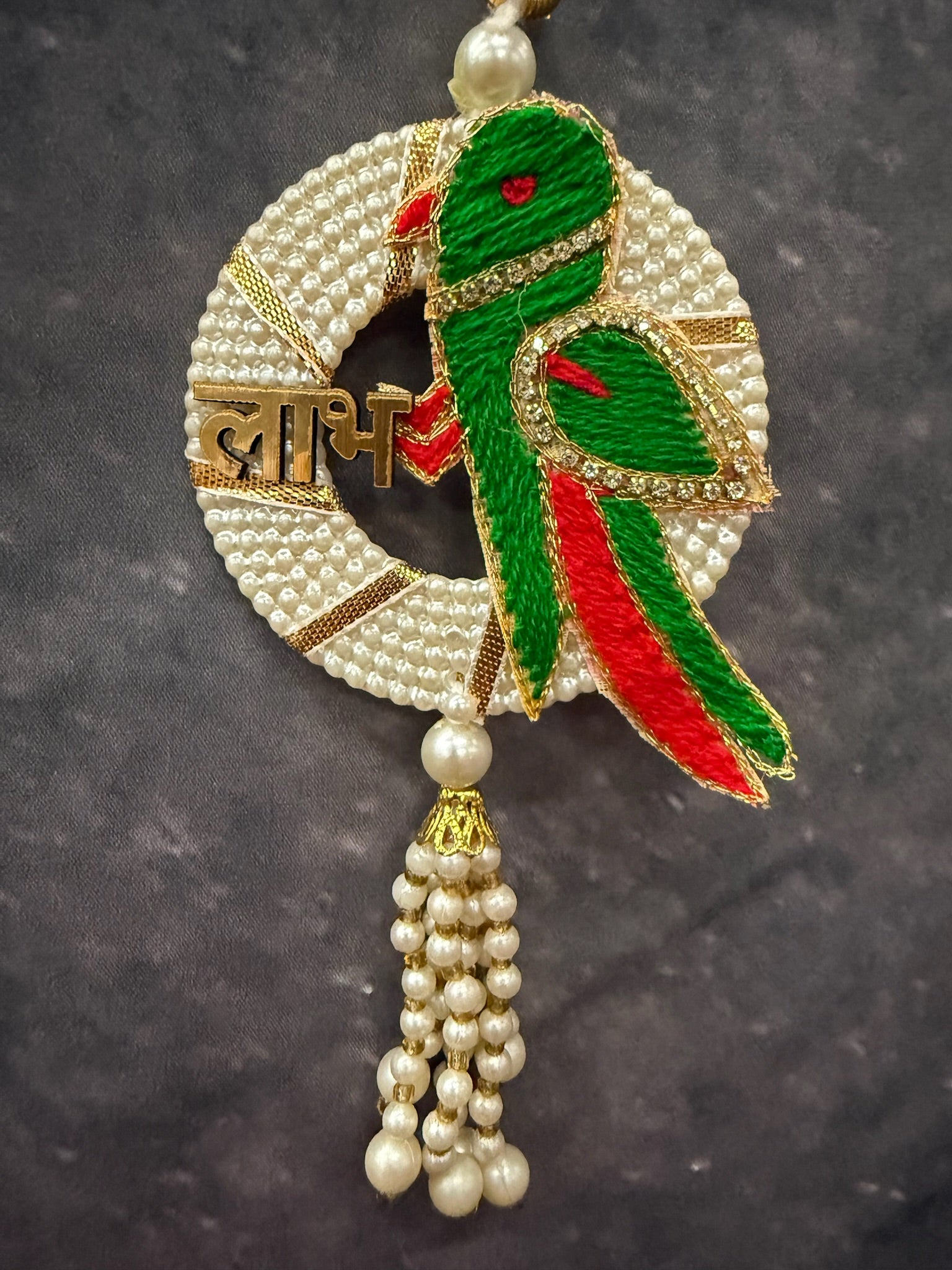 Shubh Labh Parrot Hanging Pair
