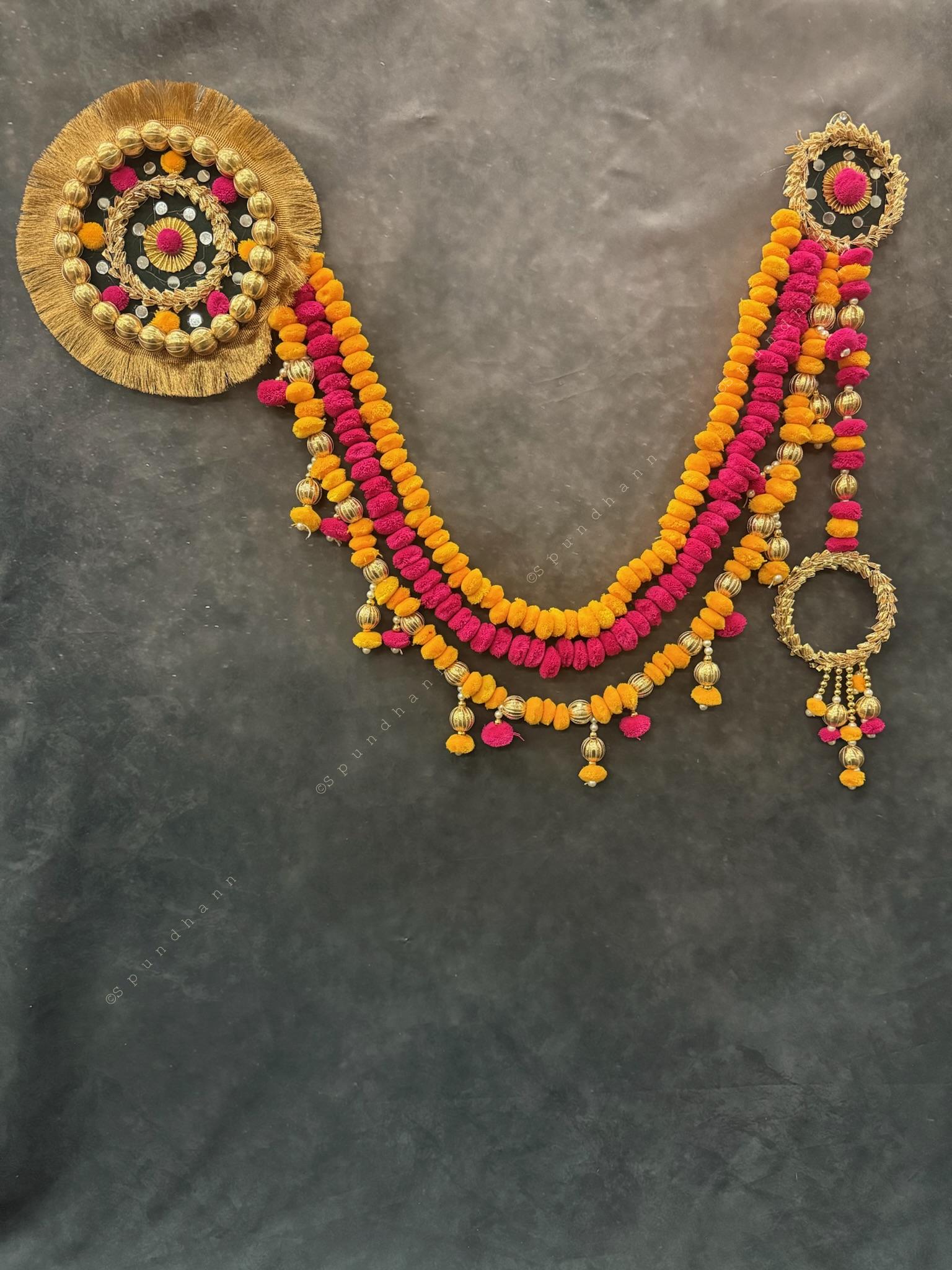 Pom Pom And Gotapatti Balls With Gota Jhaalar Toran