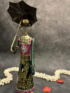 Tribal with Umbrella Figurine