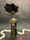 Tribal with Umbrella Figurine