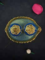 Colorful Leaf-Shaped Kumkum Holder