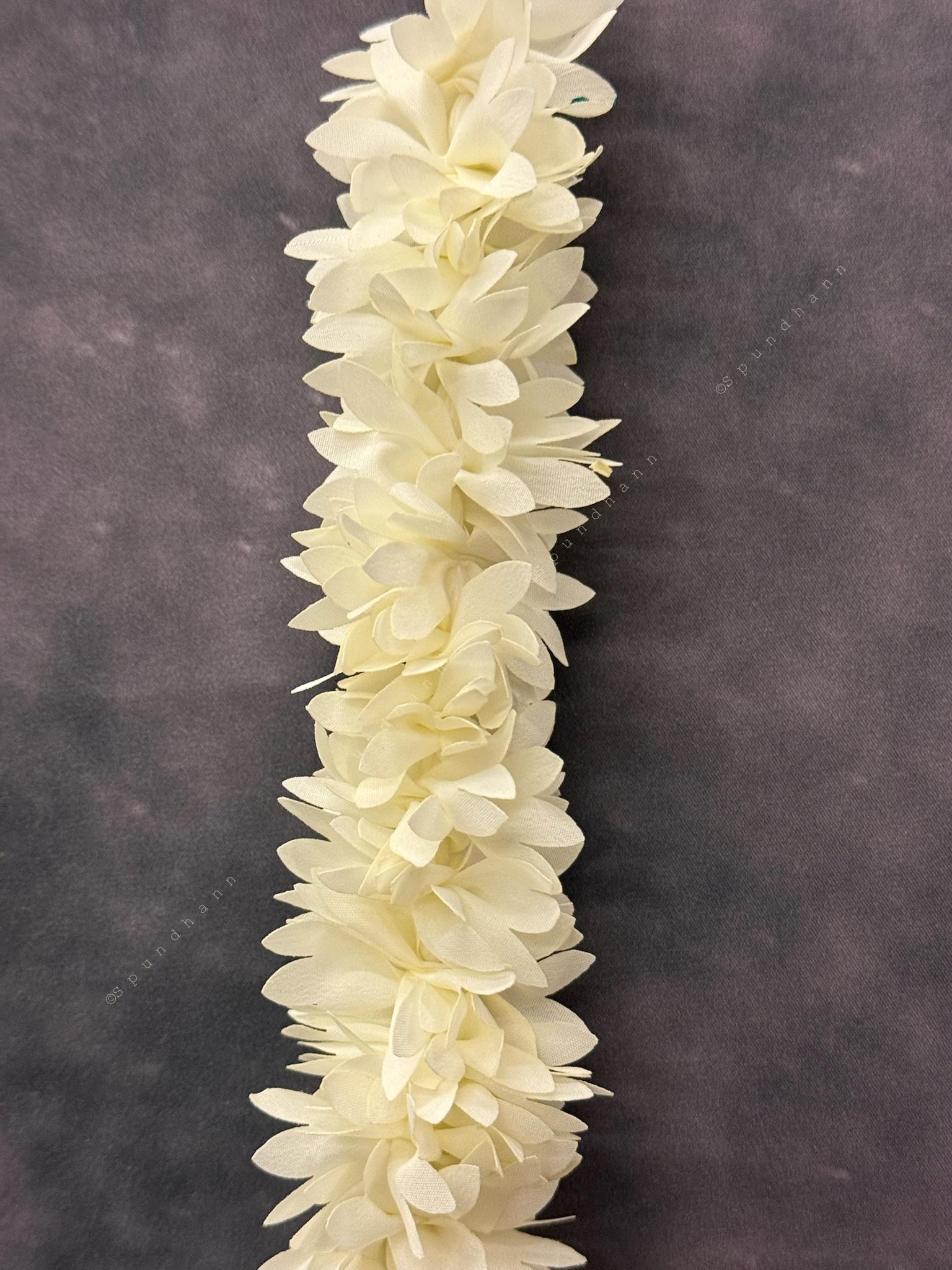 White Chameli String with Gold Drop