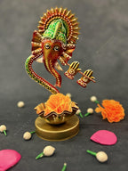Flute Ganesha Tea Light Holder