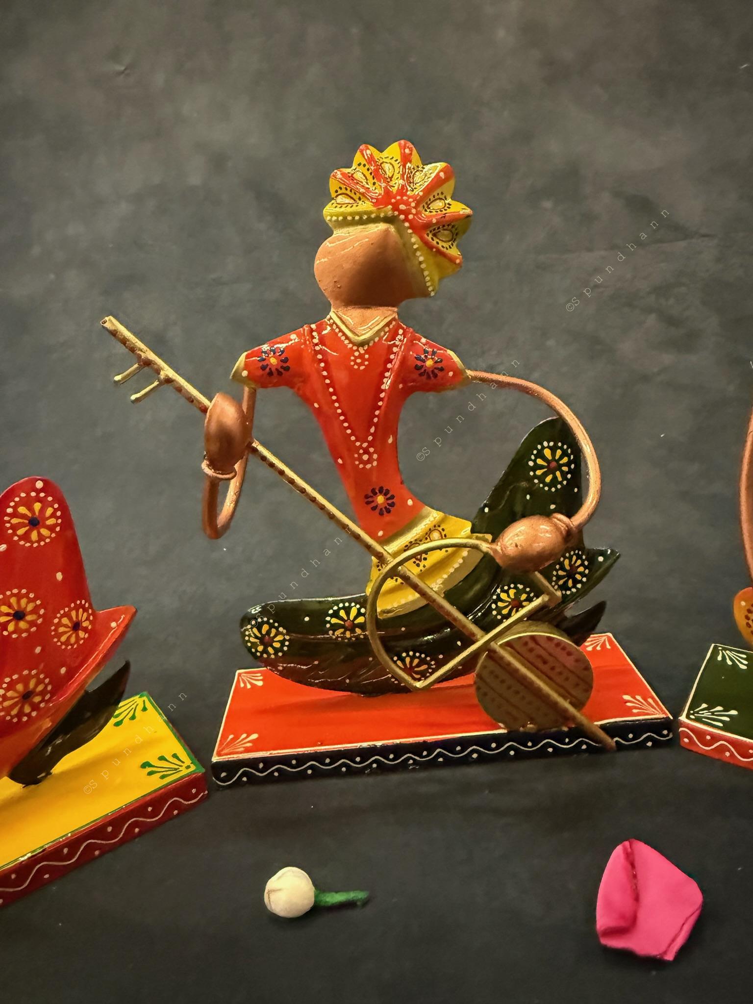Vibrant Tribal Musician Decor Set 3 Pieces