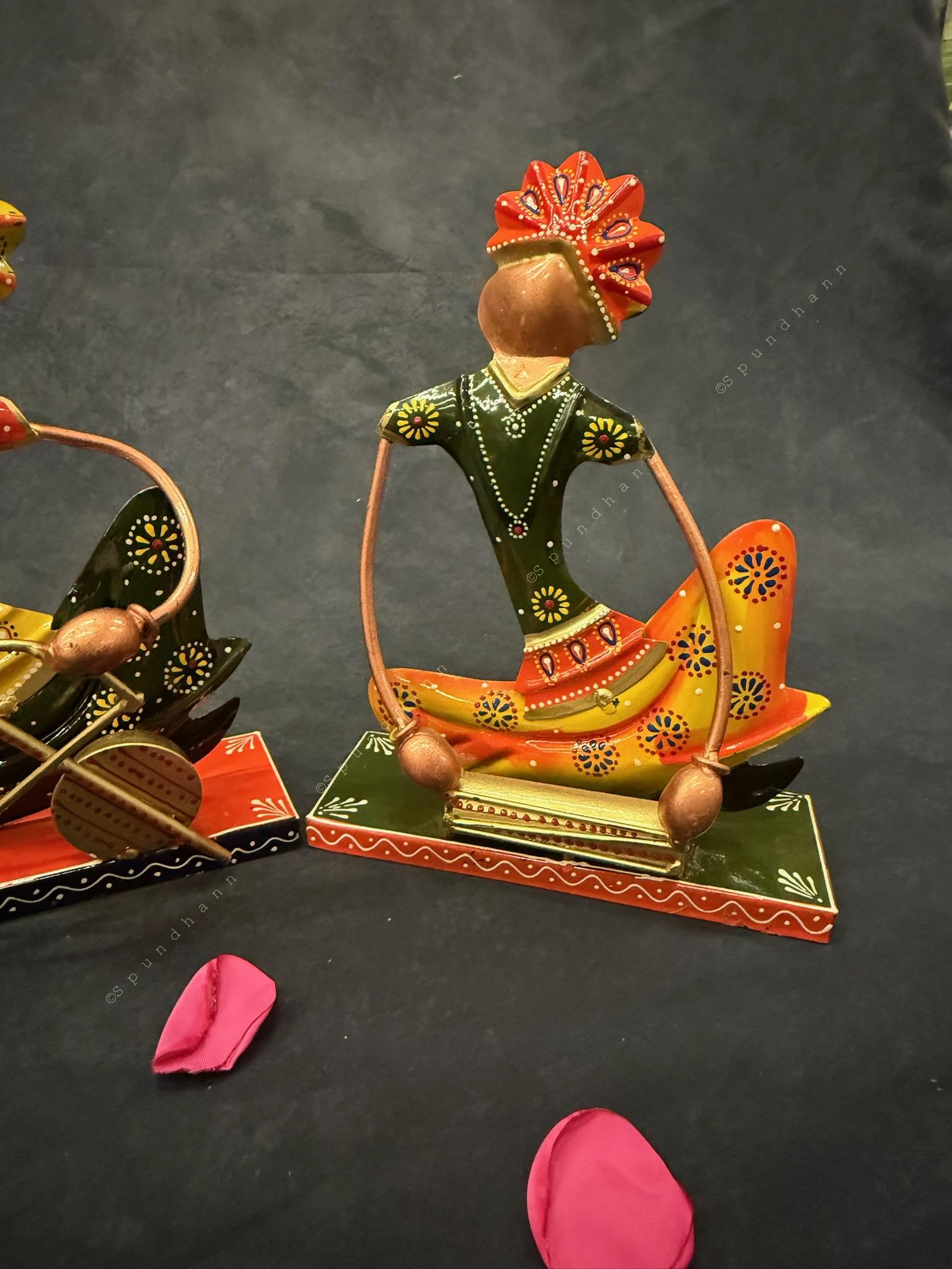 Vibrant Tribal Musician Decor Set 3 Pieces