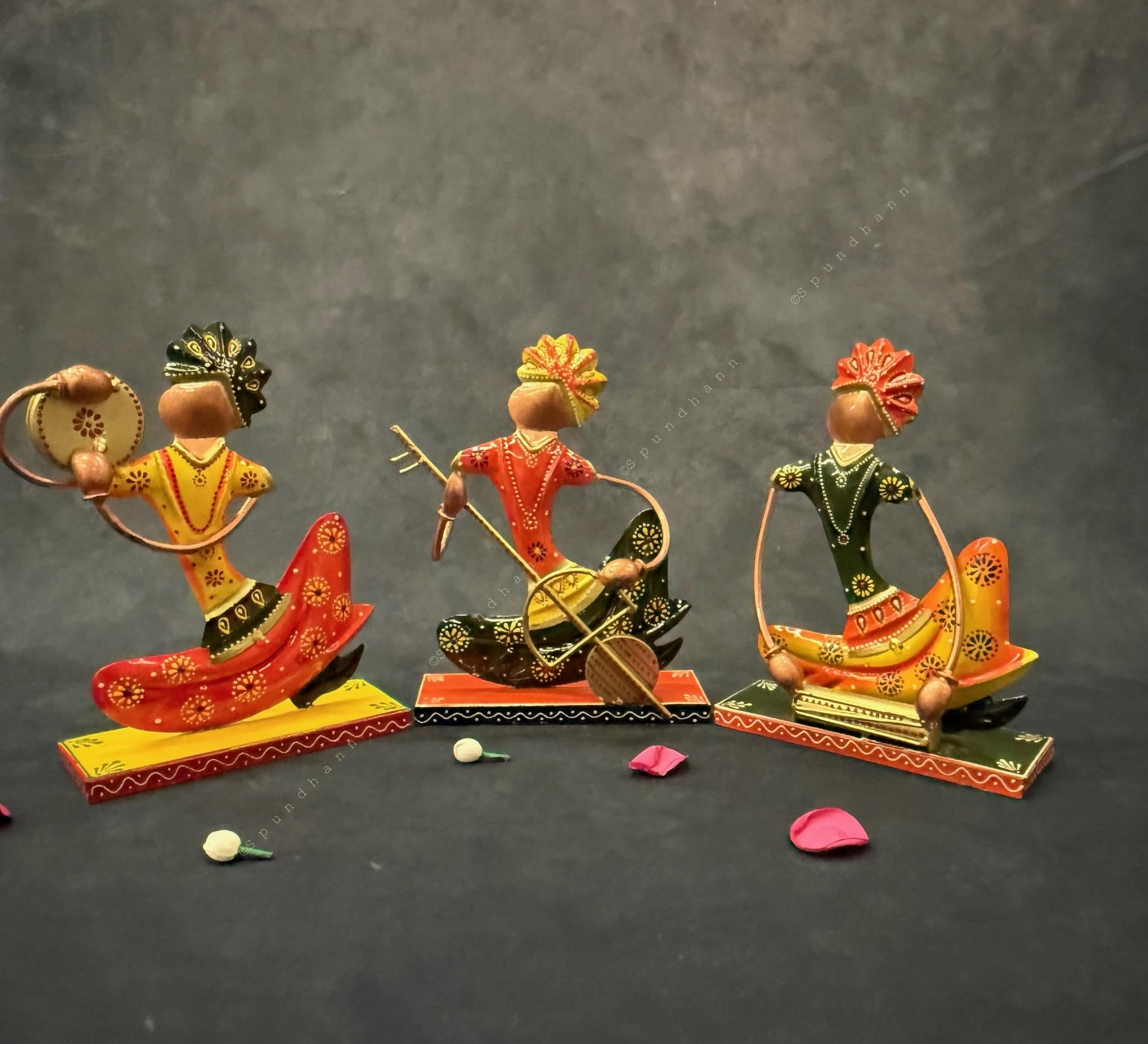Vibrant Tribal Musician Decor Set 3 Pieces