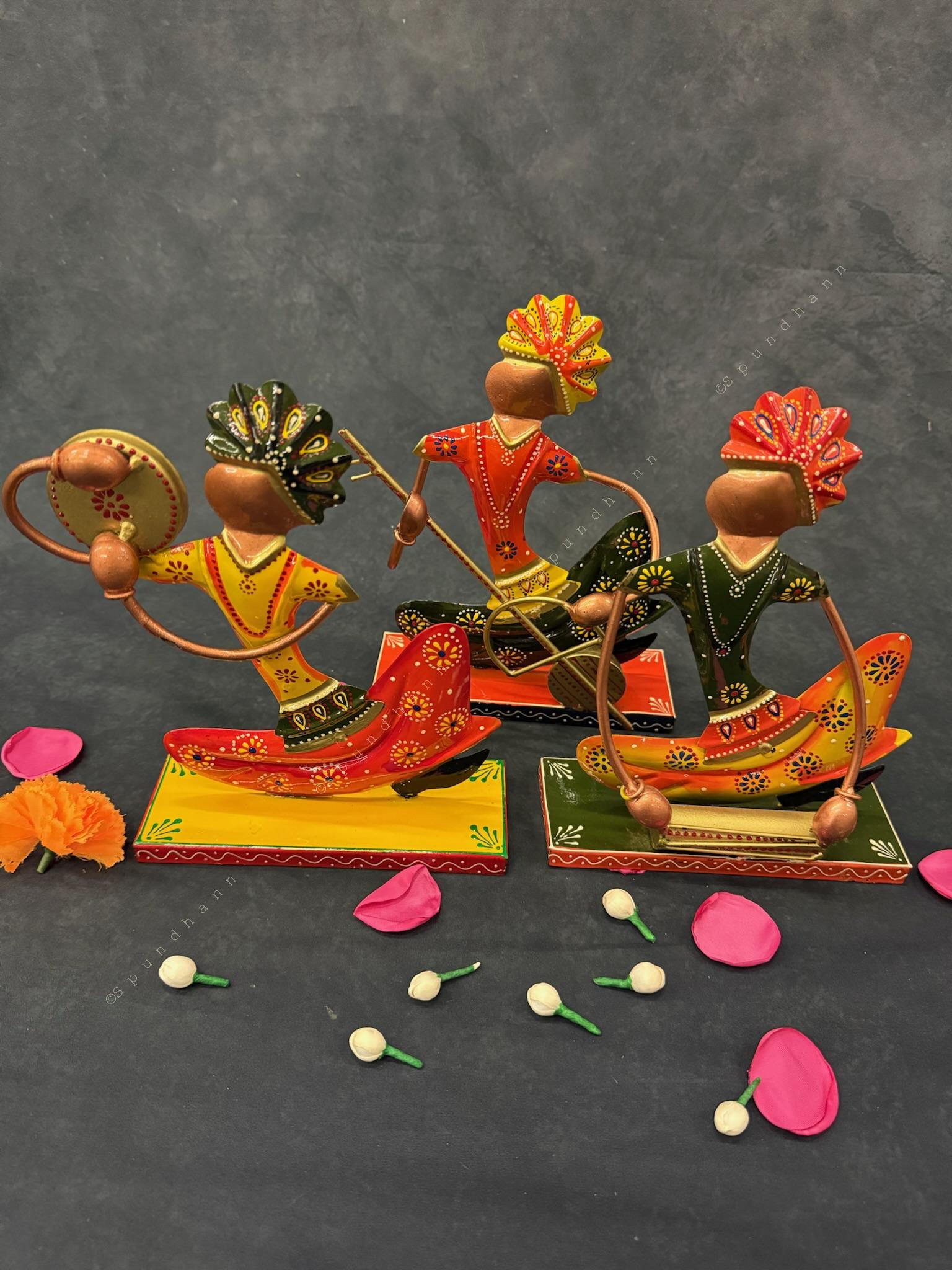 Vibrant Tribal Musician Decor Set 3 Pieces
