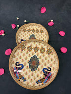 Royal Elephant Design Decorative Tray Set of 2