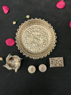 German Silver Pooja Thali Set