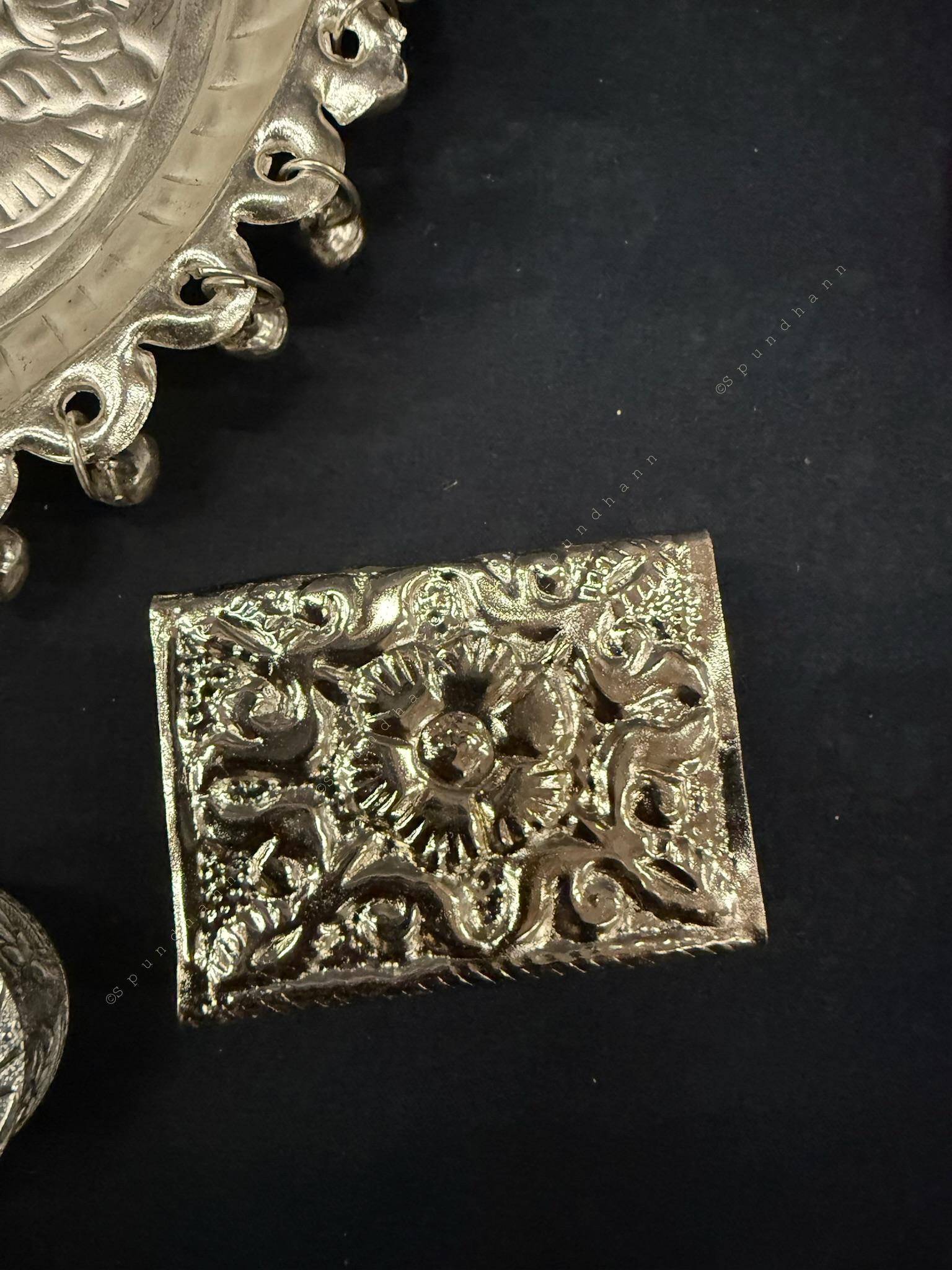 German Silver Pooja Thali Set