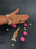 Studded Bracelet, Waist Latkan, and Finger Ring Set