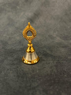 Metal Bell with Feather-Shaped Handle