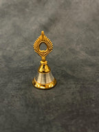 Metal Bell with Feather-Shaped Handle