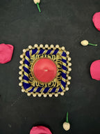 Square Tealight Holder with Pearls