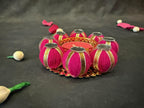 Mirror and Beaded Ball Tealight Holder
