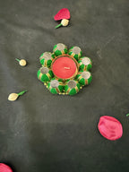 Mirror and Beaded Ball Tealight Holder