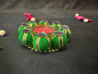 Mirror and Beaded Ball Tealight Holder