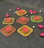 Square Tealight Holder with Pearls