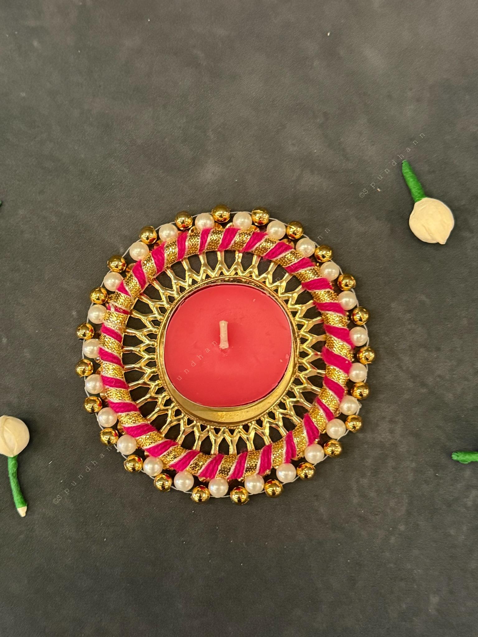 Bangle Tealight Holder with Pearls