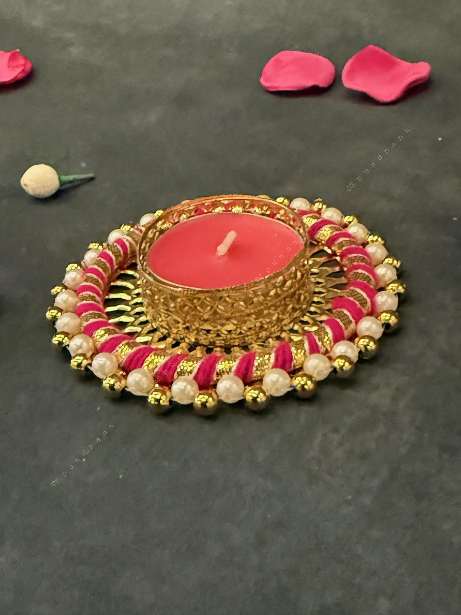 Bangle Tealight Holder with Pearls